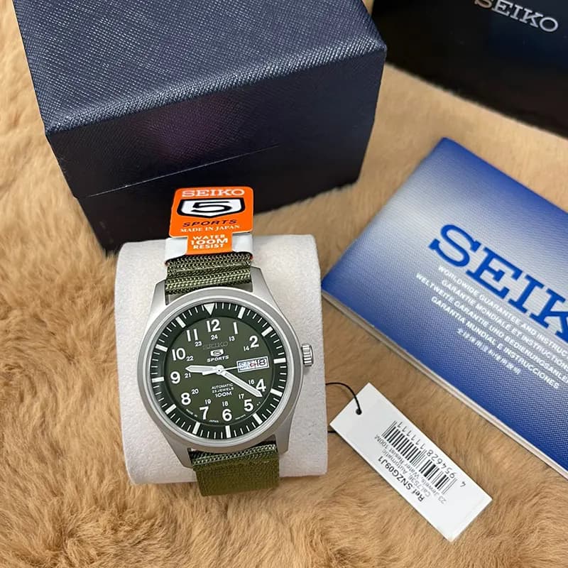 Seiko 5 Sports Automatic Green Dial Men's Watch | SNZG09J1