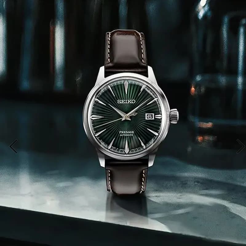Seiko Presage Cocktail Time 'Mockingbird' Green Dial Men's Watch | SRPD37J1