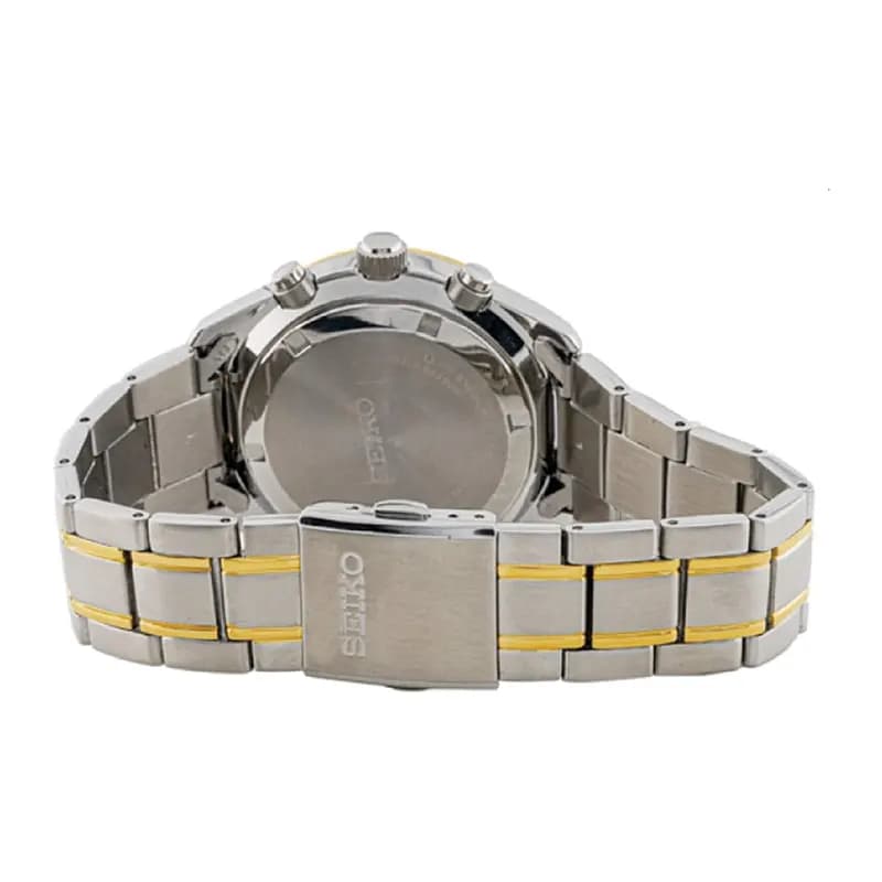 Seiko Conceptual Chronograph Silver Dial Two-Tone Men’s Watch | SSB380P1