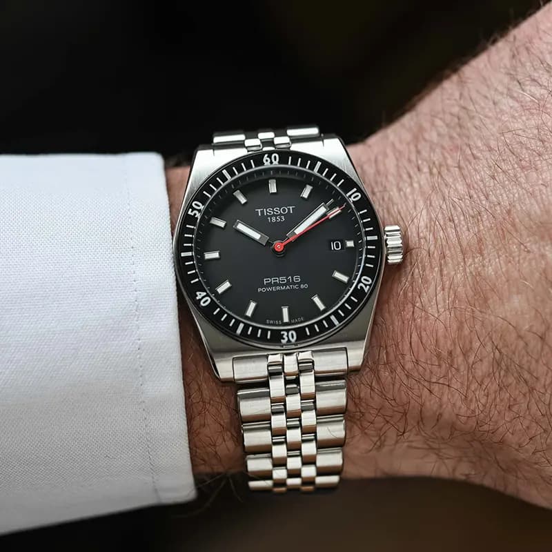 Tissot PR516 Powermatic 80 Black Dial Men's Watch | T149.407.11.051.00