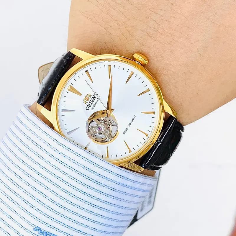 Orient Contemporary Open Heart White Dial Automatic Men's Watch | AG02003W