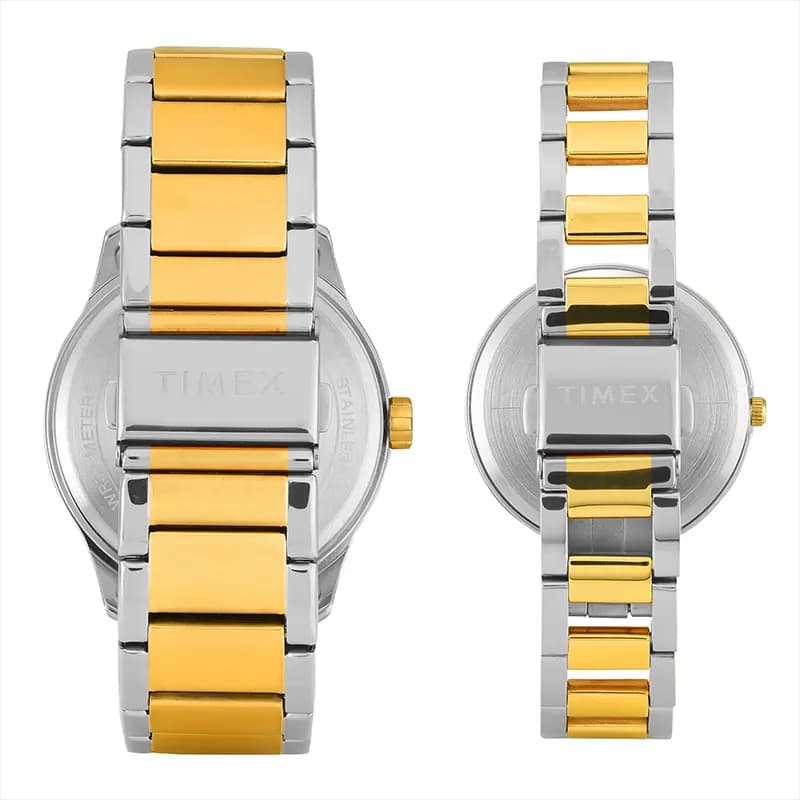 Timex Classic Green Dial Two-Tone Couple Watch | TW00PR340