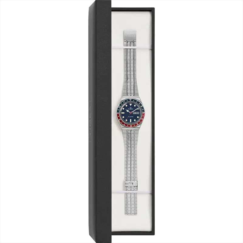 Q Timex Reissue 38mm Pepsi Bezel Blue Dial Men's Watch | TWEG26300