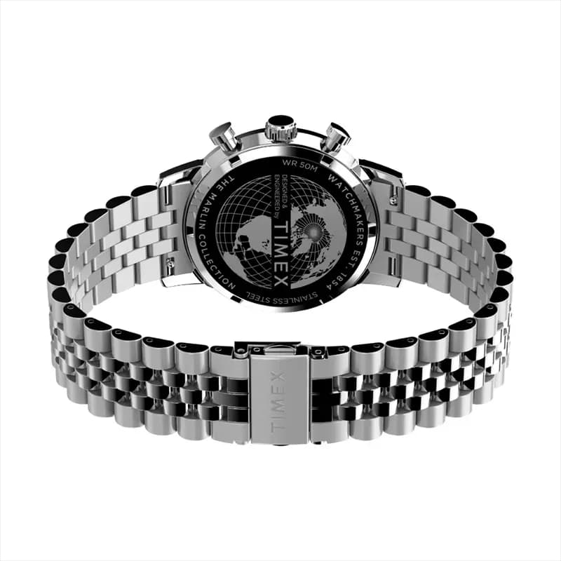 Timex Marlin® Chronograph Tachymeter Silver Dial Men's Watch | TWEG26704 secondary view