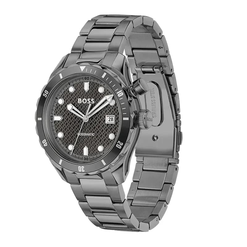 Hugo Boss Bossmatic Hybrid Automatic Grey Dial Men's Watch | 1514213