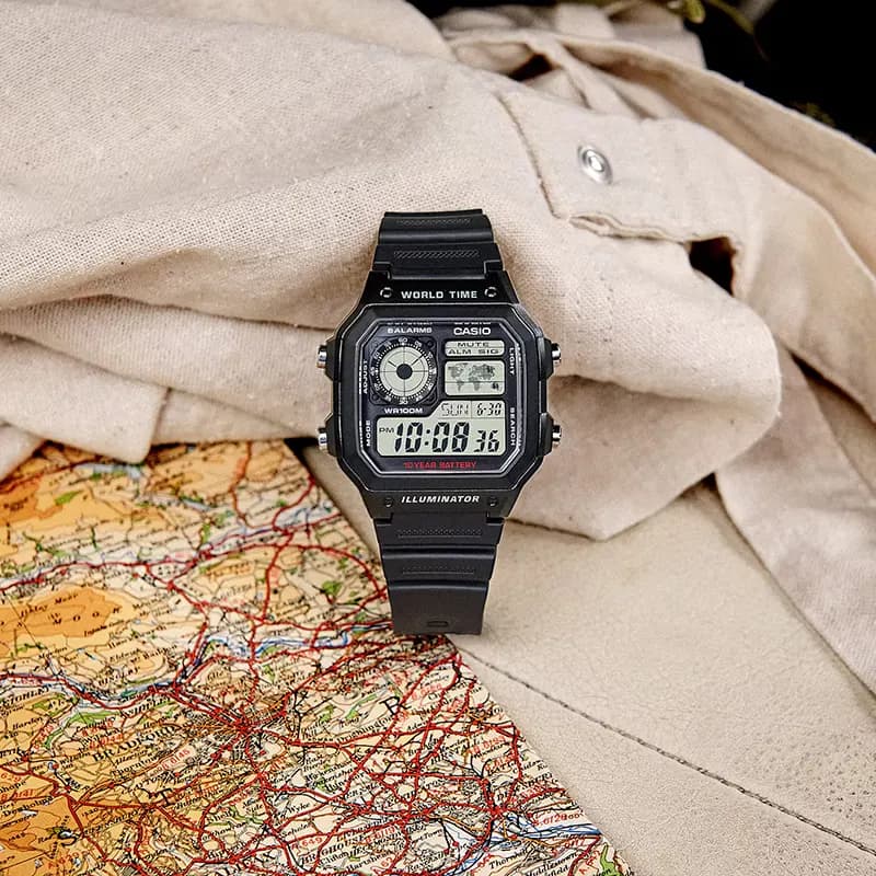 Casio Youth AE-1200WH-1AV Digital Grey Dial Men's Watch secondary view