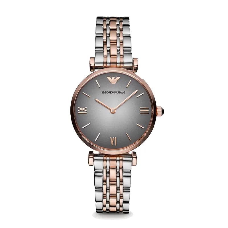 Emporio Armani Grey Dial Two-tone Ladies Watch | AR1725