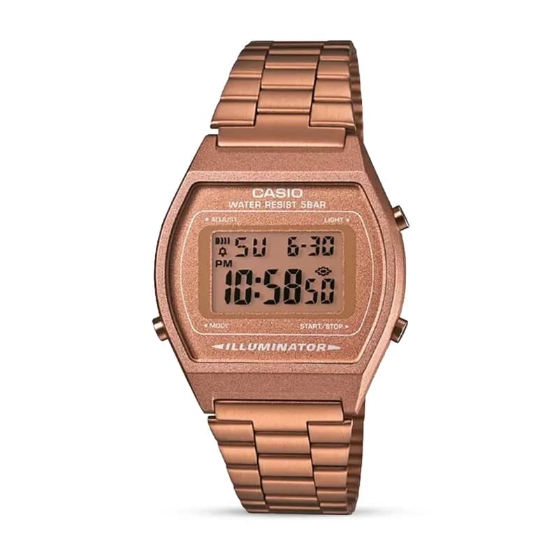 Casio B640WC-5A Vintage Retro Rose Gold-tone Watch