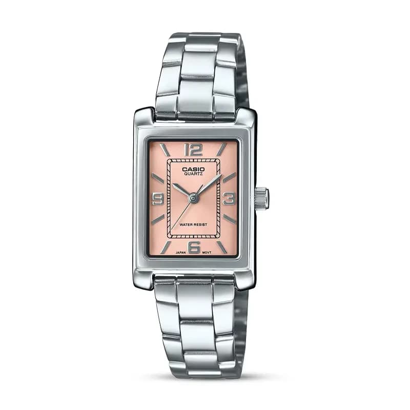 Casio Enticer LTP-1234DD-4AV Soft Peach Dial Ladies Watch