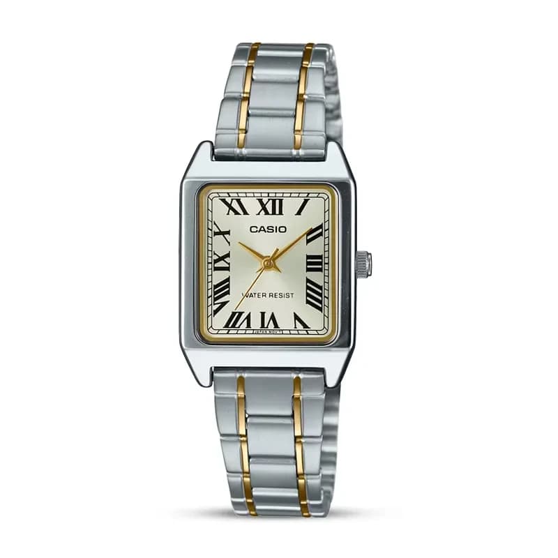 Casio Enticer LTP-V007SG-9B Champagne Dial Two-tone Ladies Watch
