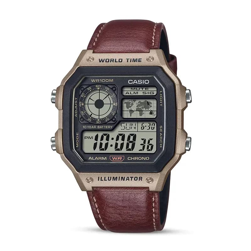 Casio Youth AE-1200WHL-5AV World Timer Digital Dial Men's Watch