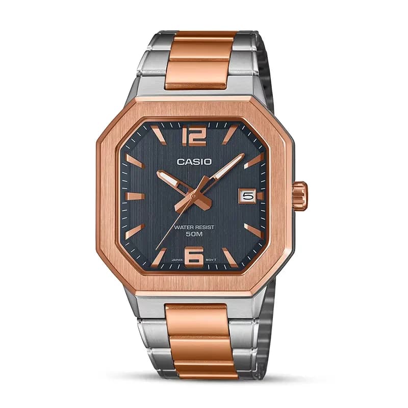 Casio Enticer Sporty Blue Texture Dial Men's Watch | MTP-B195RG-2AV