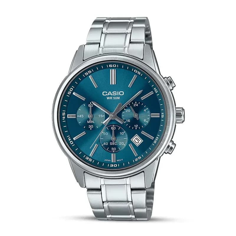 Casio Enticer Chronograph Blue Dial Men's Watch | MTP-E515D-2A1V