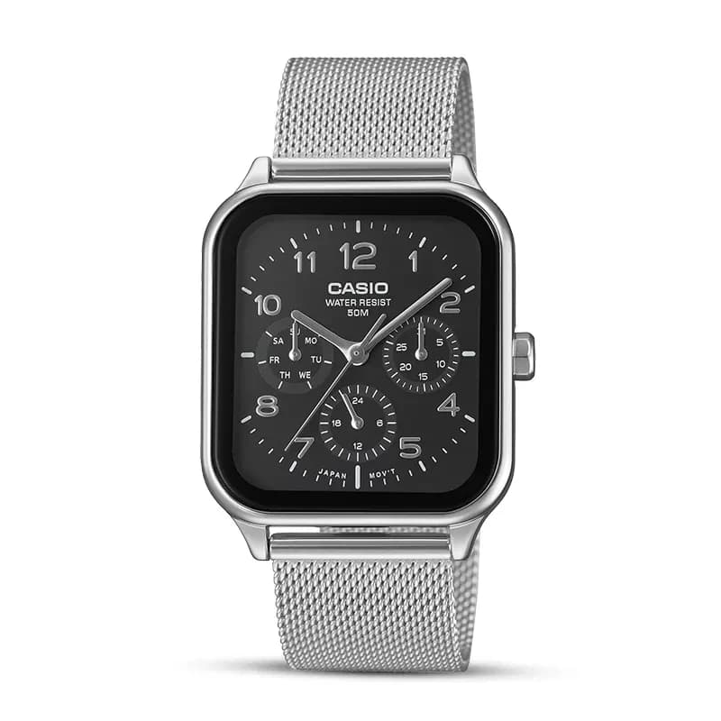 Casio Enticer Multifunction Dial Mesh Band Men's Watch | MTP-M306M-1AV