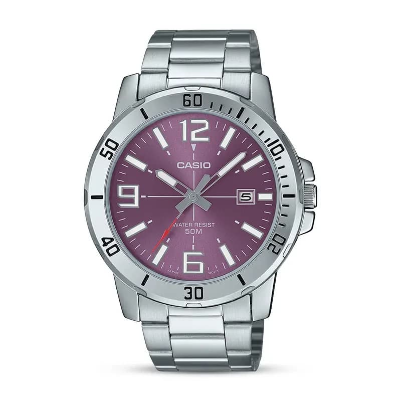 Casio Enticer MTP-VD01D-6BV Light Purple Dial Men's Watch