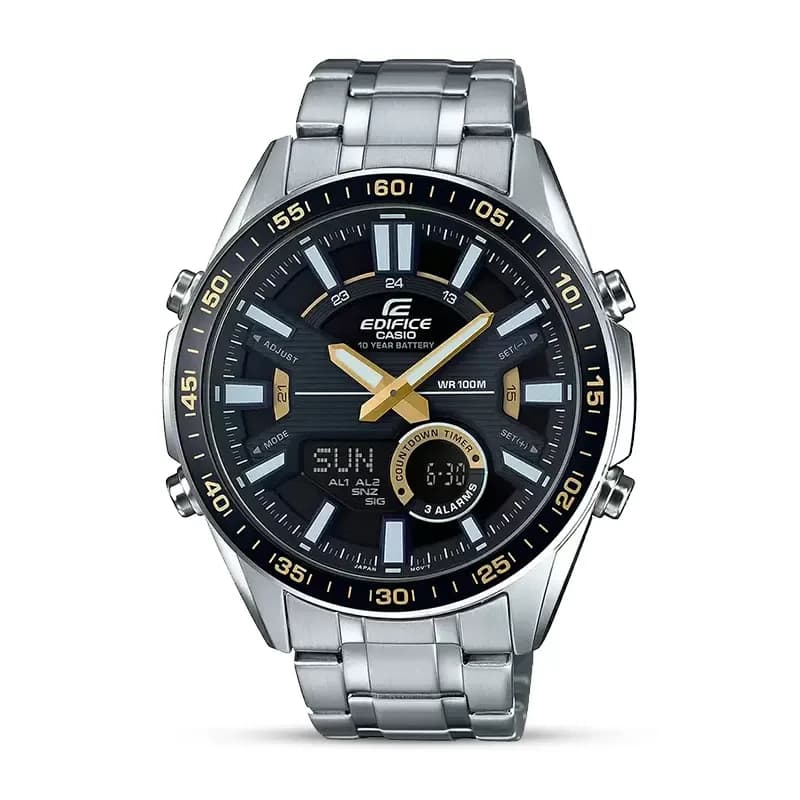 Casio Edifice EFV-C100D-1BV Black Dial Dual Time Men's Watch