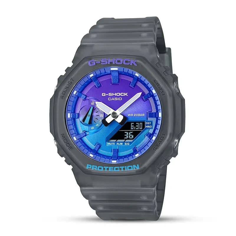 Casio G-Shock Glowing Flames Blue Dial Men's Watch | GA-2100FLS-8A2