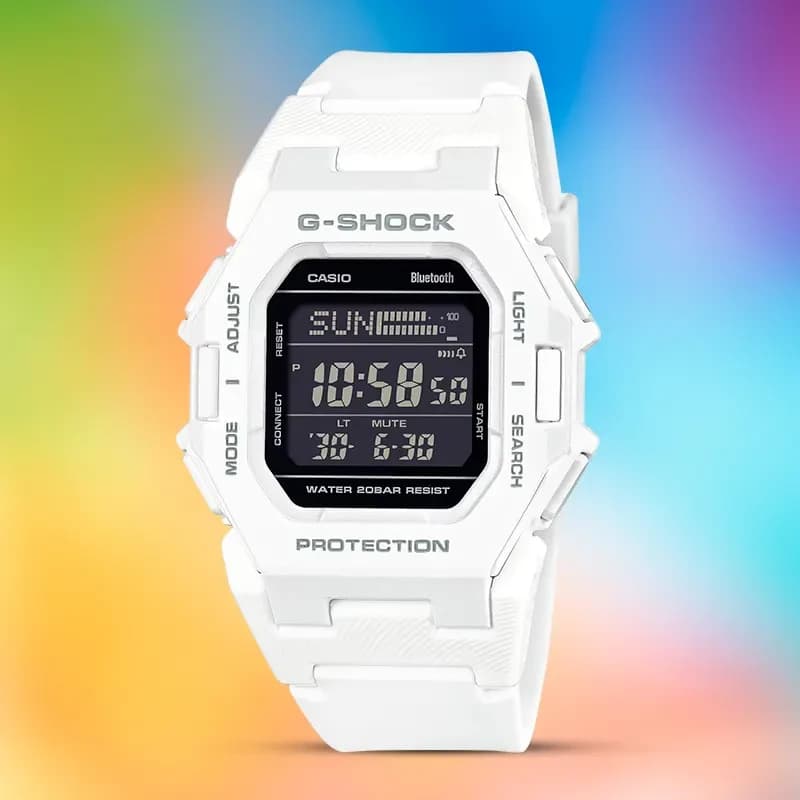 Casio G-Shock Minimalist Step Counter Bluetooth® White Men's Watch | GD-B500-7