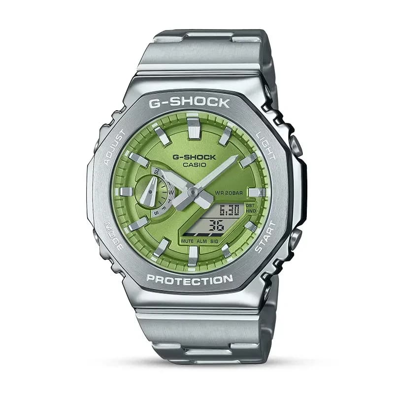 Casio G-Shock GM-2110D-3A G-Steel Green Dial Men's Watch