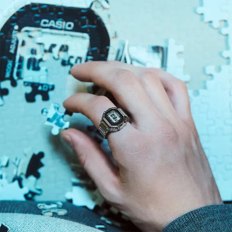 Casio 50th Anniversary Full Metal Digital Ring Watch | CRW-001-1