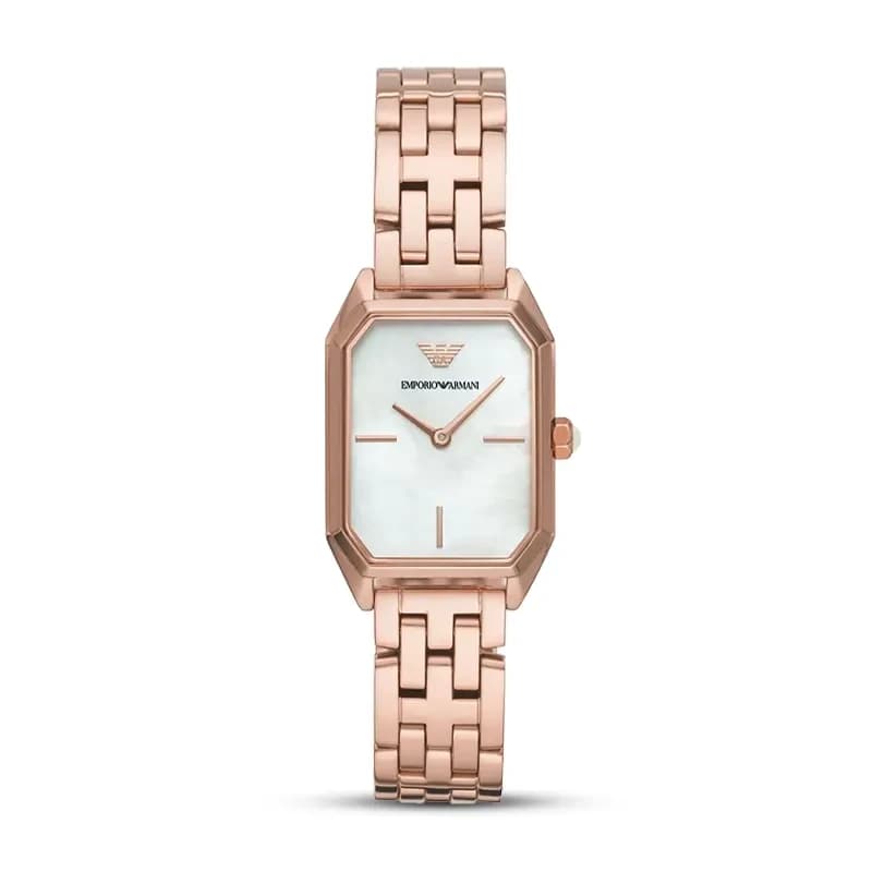 Emprio Armani Gioia White Mother of Pearl Dial Ladies Watch | AR11147
