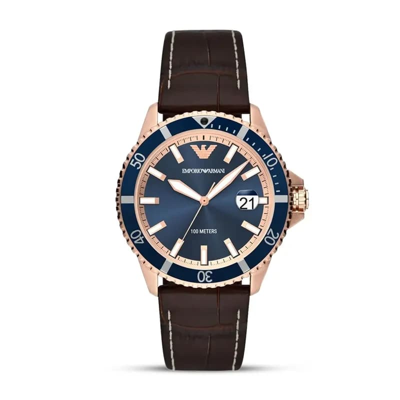 Emporio Armani Diver Blue Dial Men's Watch | AR11556