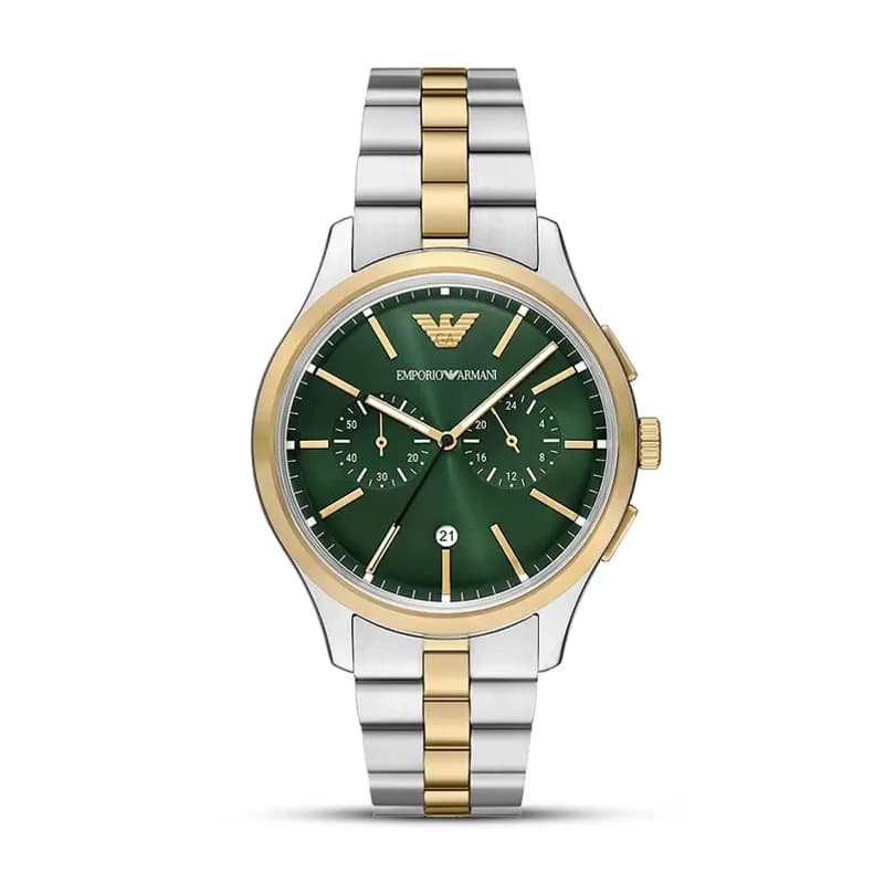 Emporio Armani Dario Chronograph Green Dial Men's Watch | AR11692