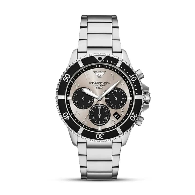 Emporio Armani World Explorer Chronograph Grey Dial Men's Watch | AR11722