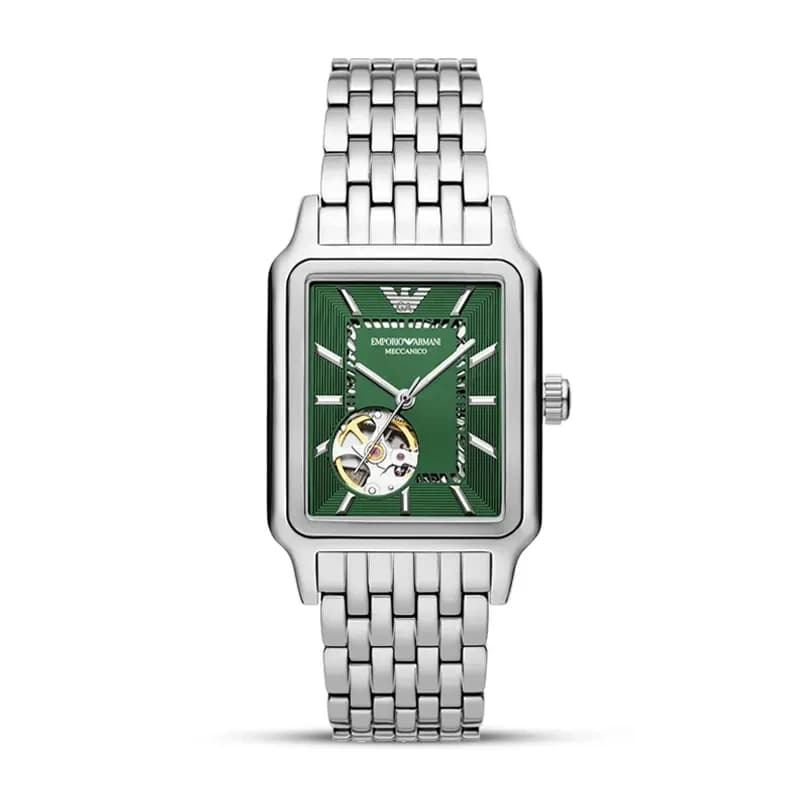 Emporio Armani Meccanico Green Dial Automatic Men's Watch | AR60067