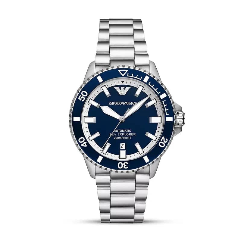 Emporio Armani Sea Explorer Automatic Blue Dial Men's Watch | AR60079