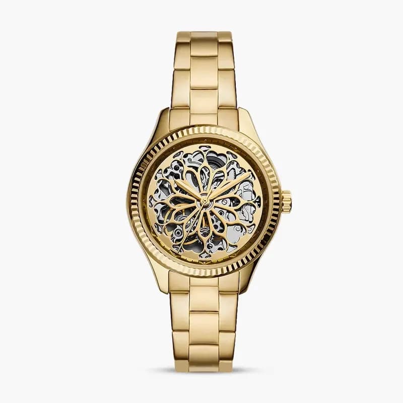 Fossil Rye Automatic Gold-tone Ladies Watch | BQ3755