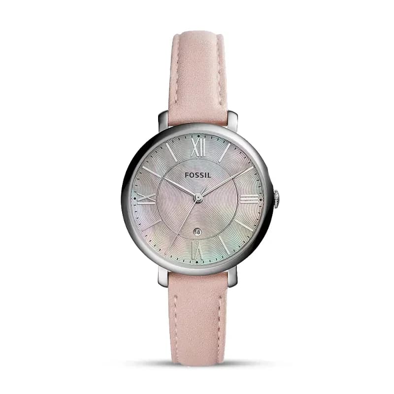 Fossil Jaqueline Mother of Pearl Dial Pink Leather Ladies Watch | ES4151
