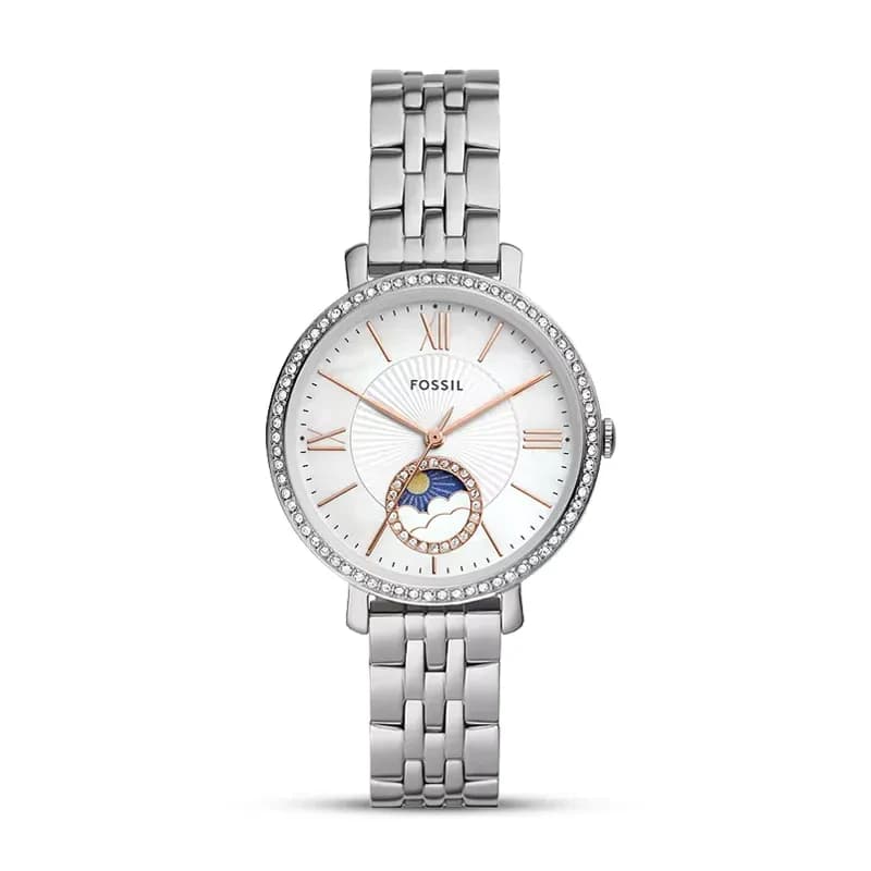 Fossil Jacqueline Sun Moon MOP Dial Silver Tone Ladies Watch | ES5164