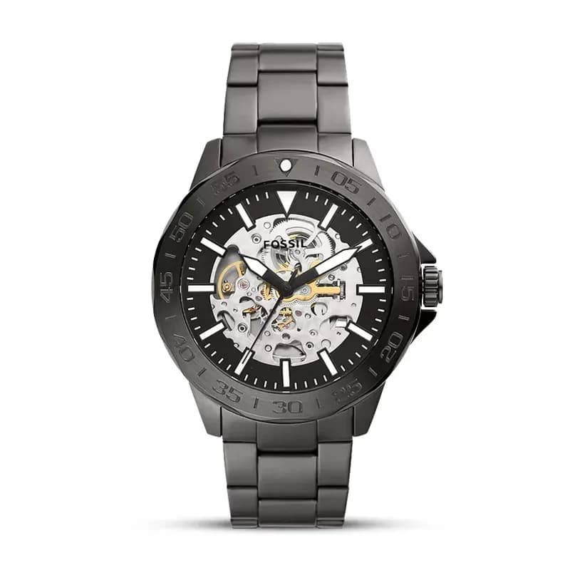 Fossil Bannon Automatic Smoke Stainless Steel Men's Watch | BQ2678