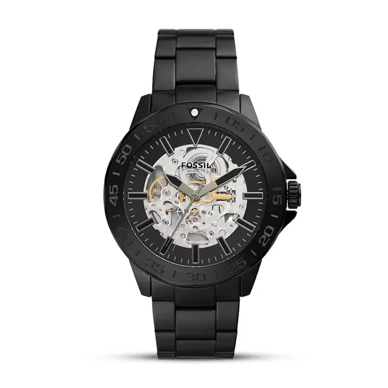 Fossil Bannon Automatic Black Stainless Steel Men's Watch | BQ2679