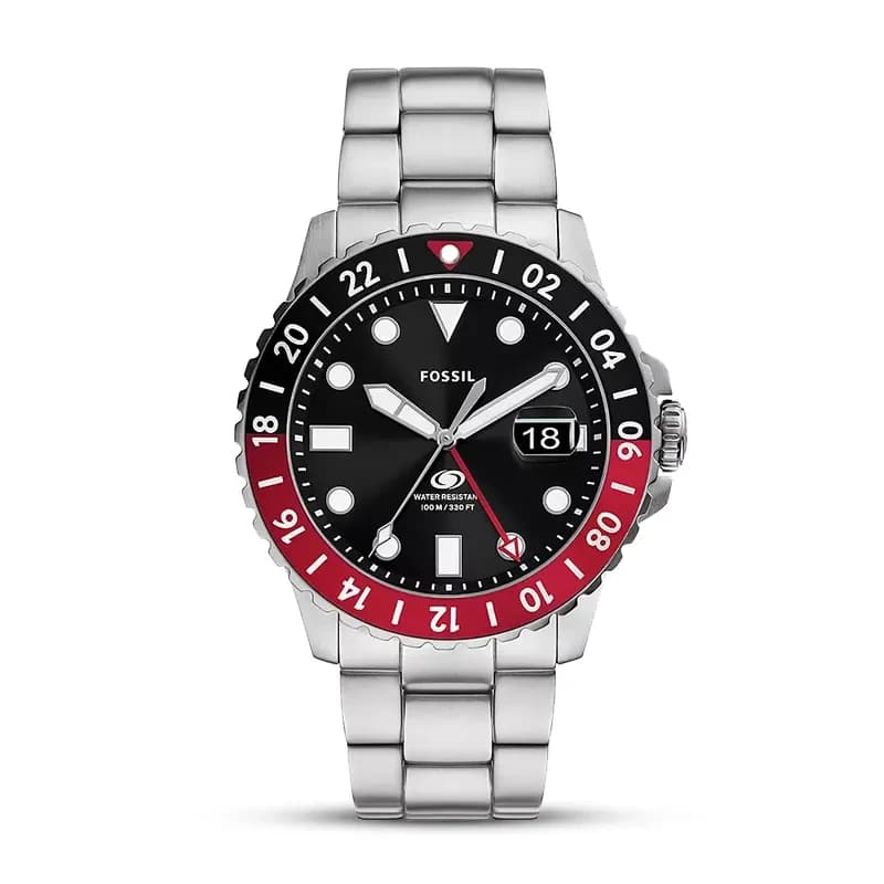 Fossil Blue GMT Black Dial Coke Bezel Men’s Watch | FS6092