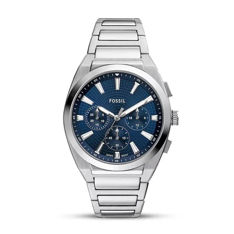 Fossil Everett Sporty Chronograph Blue Dial Men’s Watch | FS6104