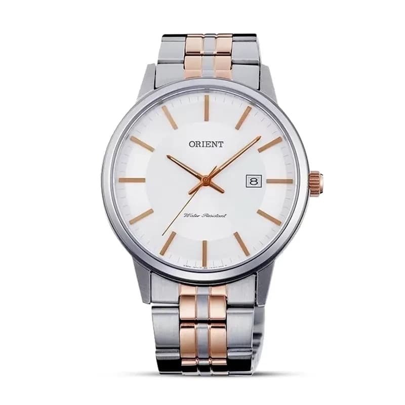 Orient Cuarzo Two-tone White Dial Men's Watch | FUNG8001W0