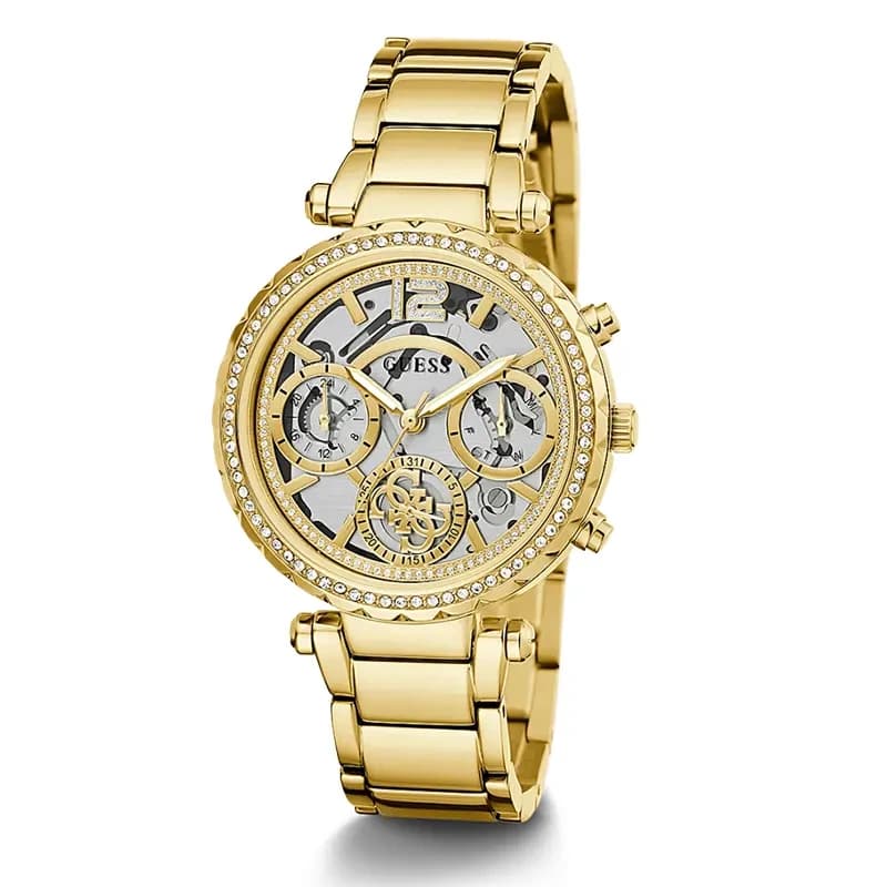 Guess Solstice Clear Dial Gold-tone Ladies Watch | GW0403L2