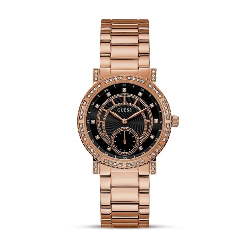 Guess Constellation Black Dial Ladies Watch | W1006L2