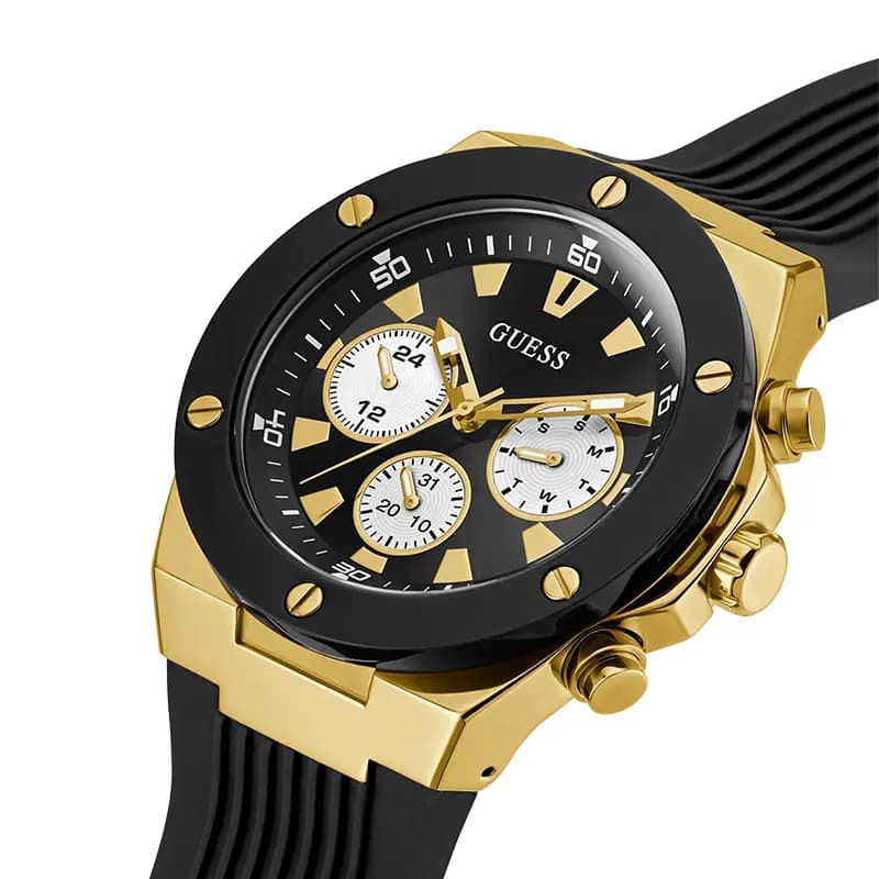 Guess Poseidon Multi-function Black Dial Men’s Watch | GW0057G1