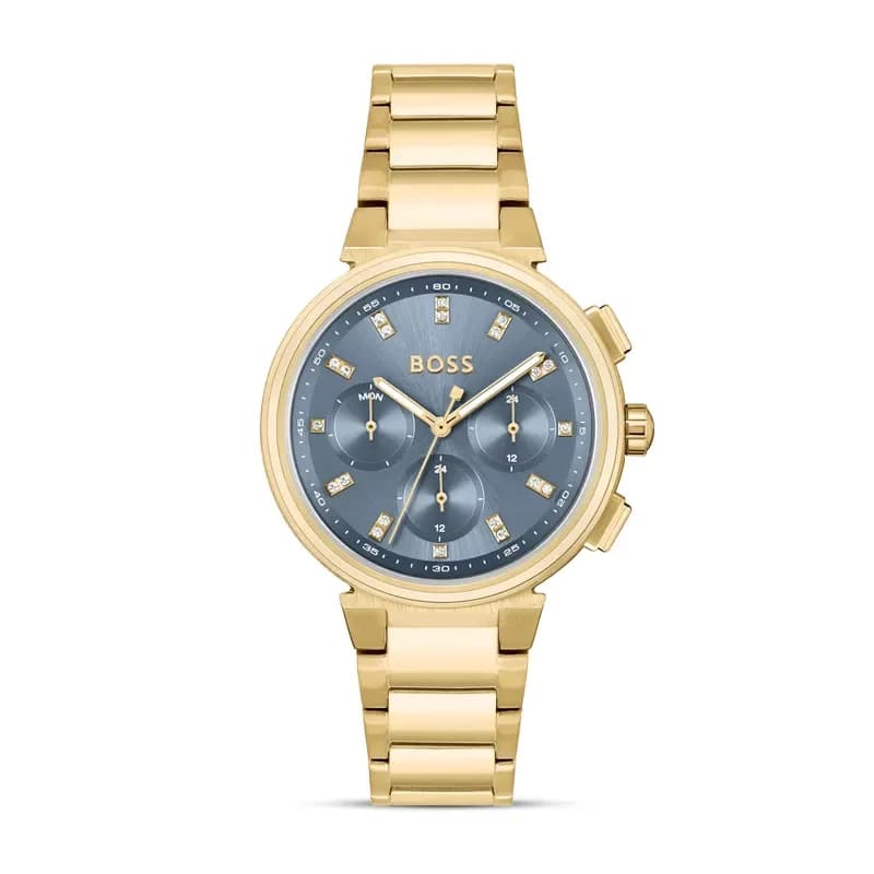 Hugo Boss Hera Blue Dial Gold-tone Ladies Watch | 1502677
