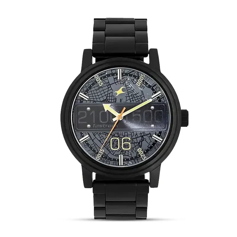 Fastrack Road Trip Black Dial Men's Watch | 3199NM03