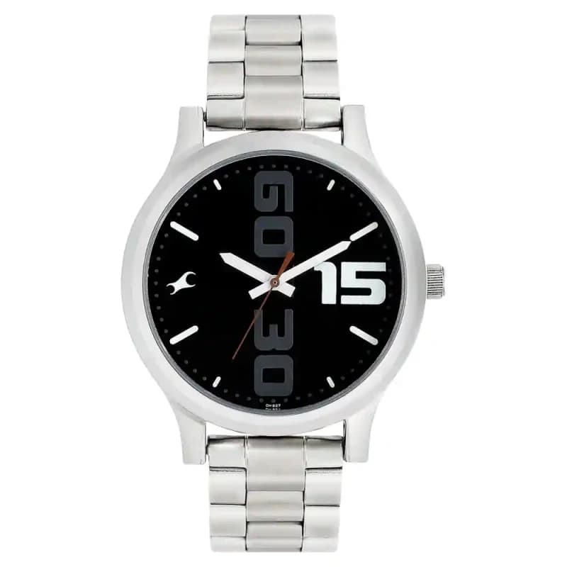 Fastrack 38051SM04 Bold Black Dial Men's Watch