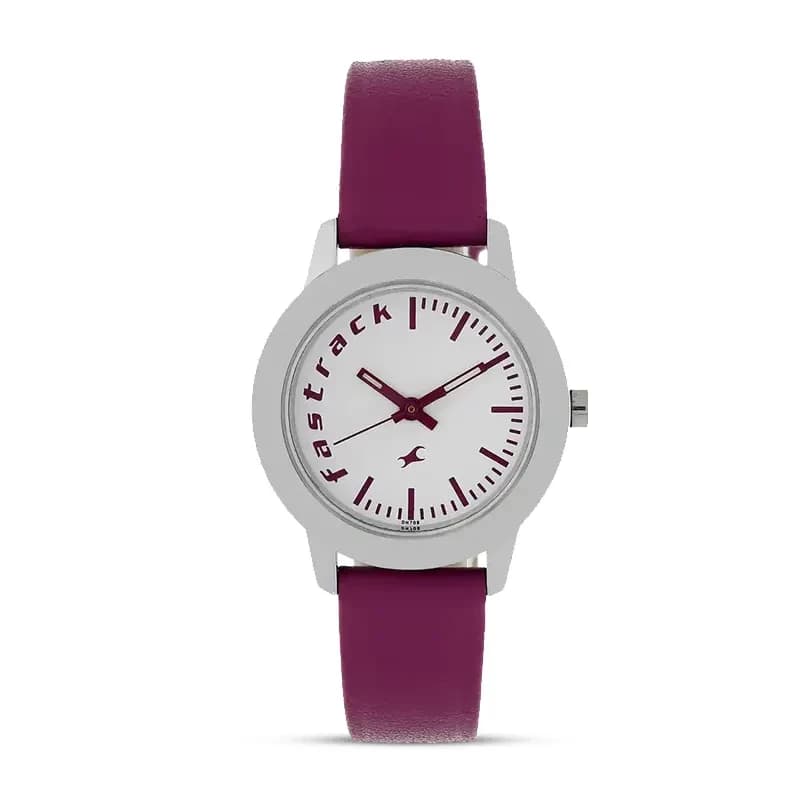 Fastrack 68008SL01 Fundamentals White Dial Ladies Watch