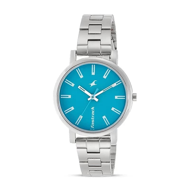 Fastrack 68010SM02 Fundamentals Eastern Blue Dial Ladies Watch