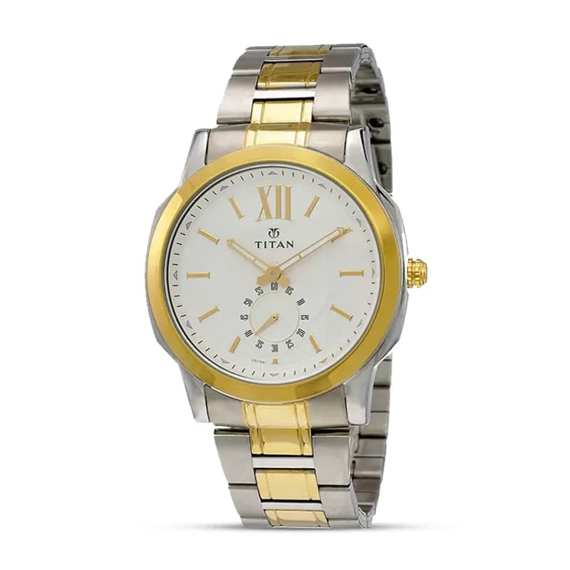 Titan 1721BM01 Regalia Rome White Dial Men's Watch