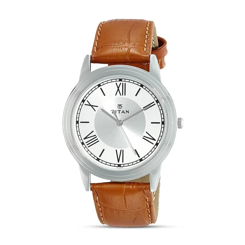 Titan 1735SL01 Karishma Silver Dial Men's Watch