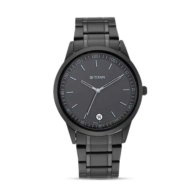 Titan 1806NM01 Minimals Black Dial Men’s Watch
