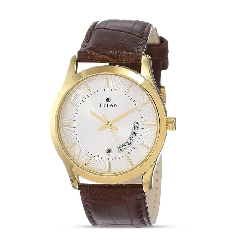 Titan 1823YL01 Karishma Silver Dial Men's Watch